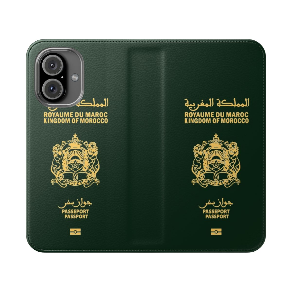 Stylish moroccan phone case with passport design