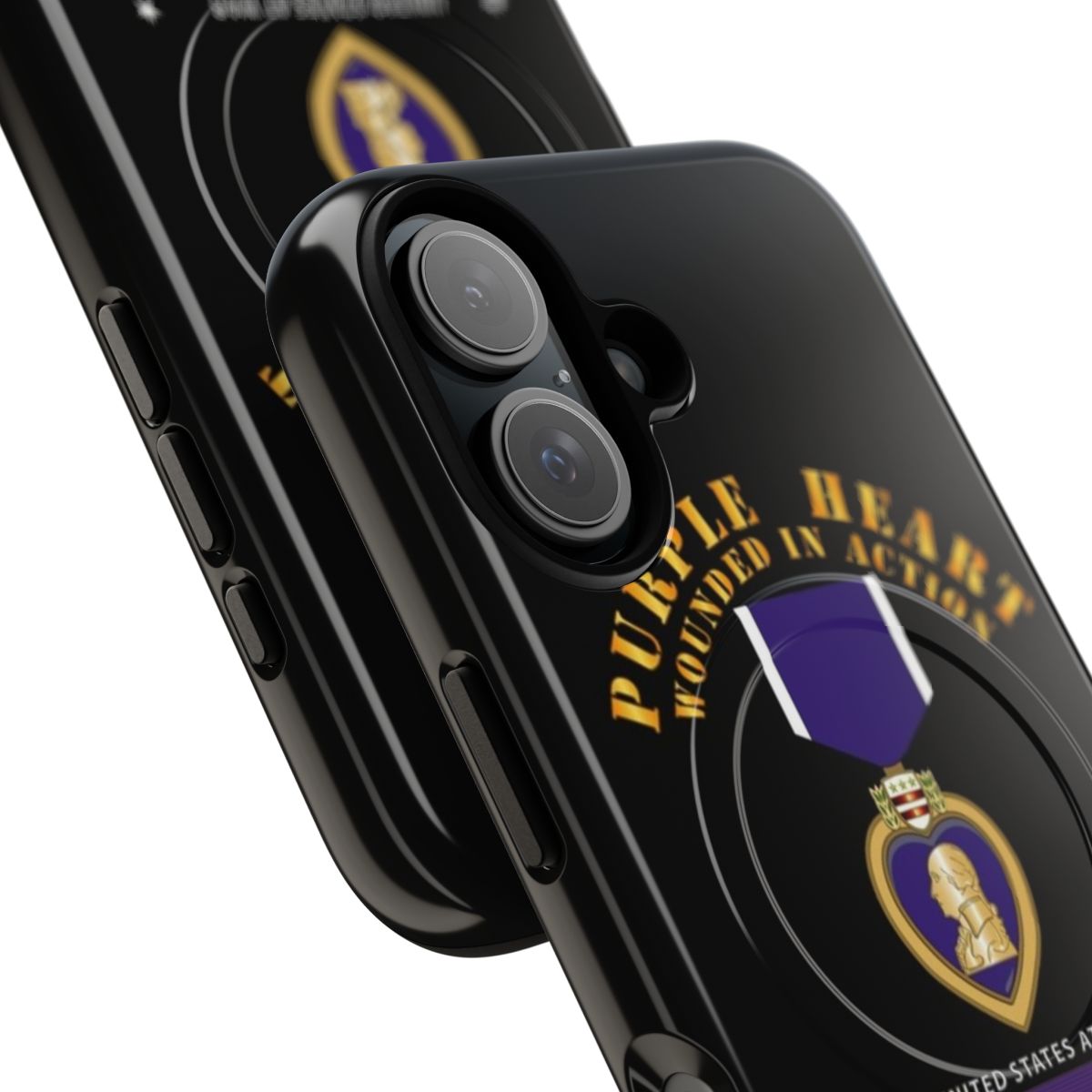 Purple Heart Magnetic Tough Phone Case featuring Vietnam Veteran Insignia - Detail