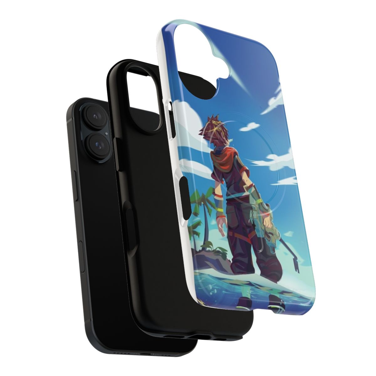 Kingdom Hearts 3 Sora Design on Tough Phone Case with Magnetic Closure - Layers