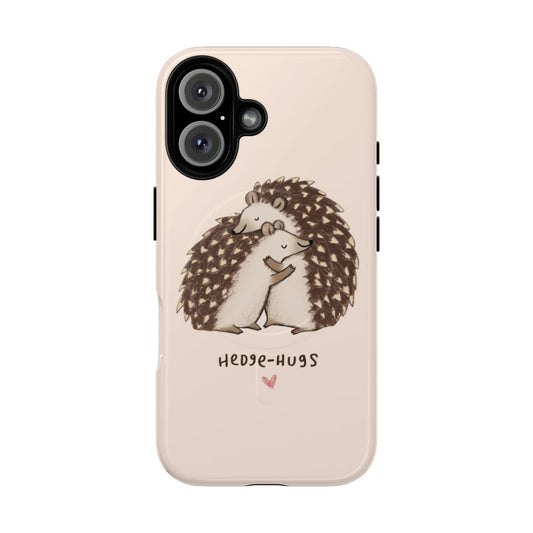 Soft, huggable hedgehog phone case in various colors