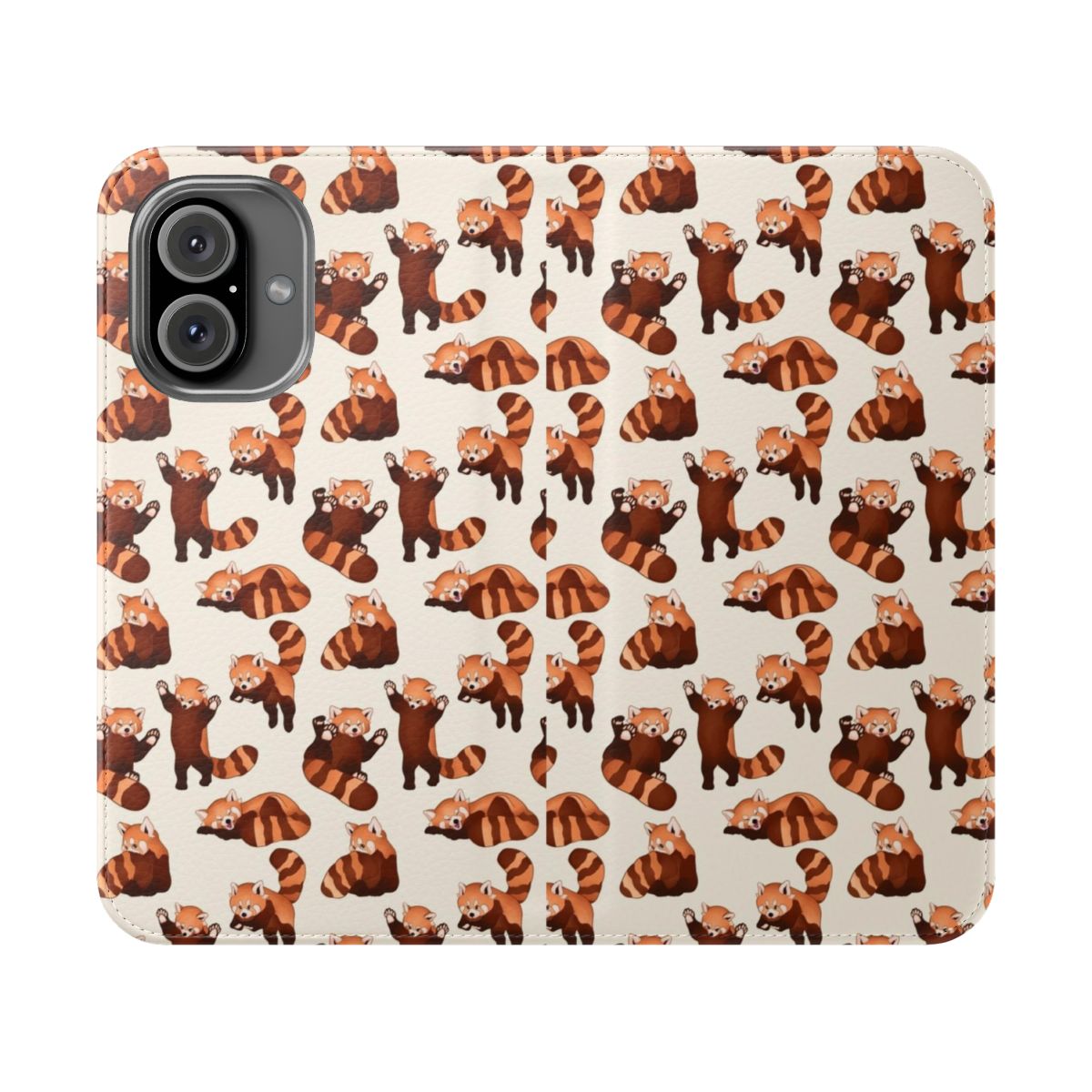 Stylish red panda pattern phone case cover