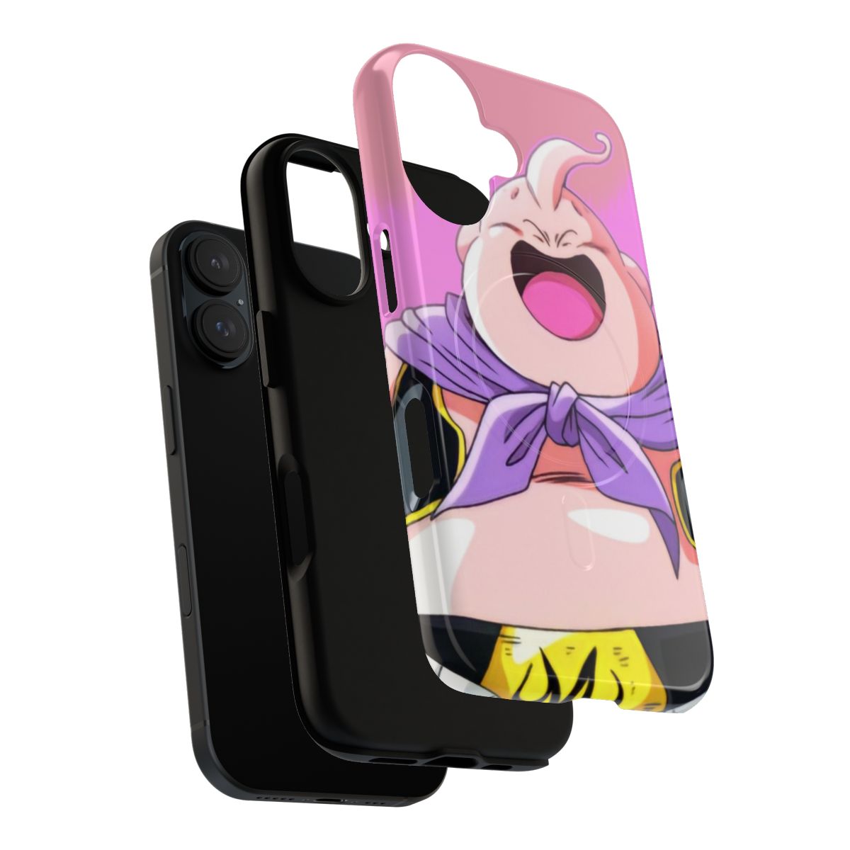 Tough magnetic phone case featuring Majin Buu from the Dragon Ball Z anime series - Layers