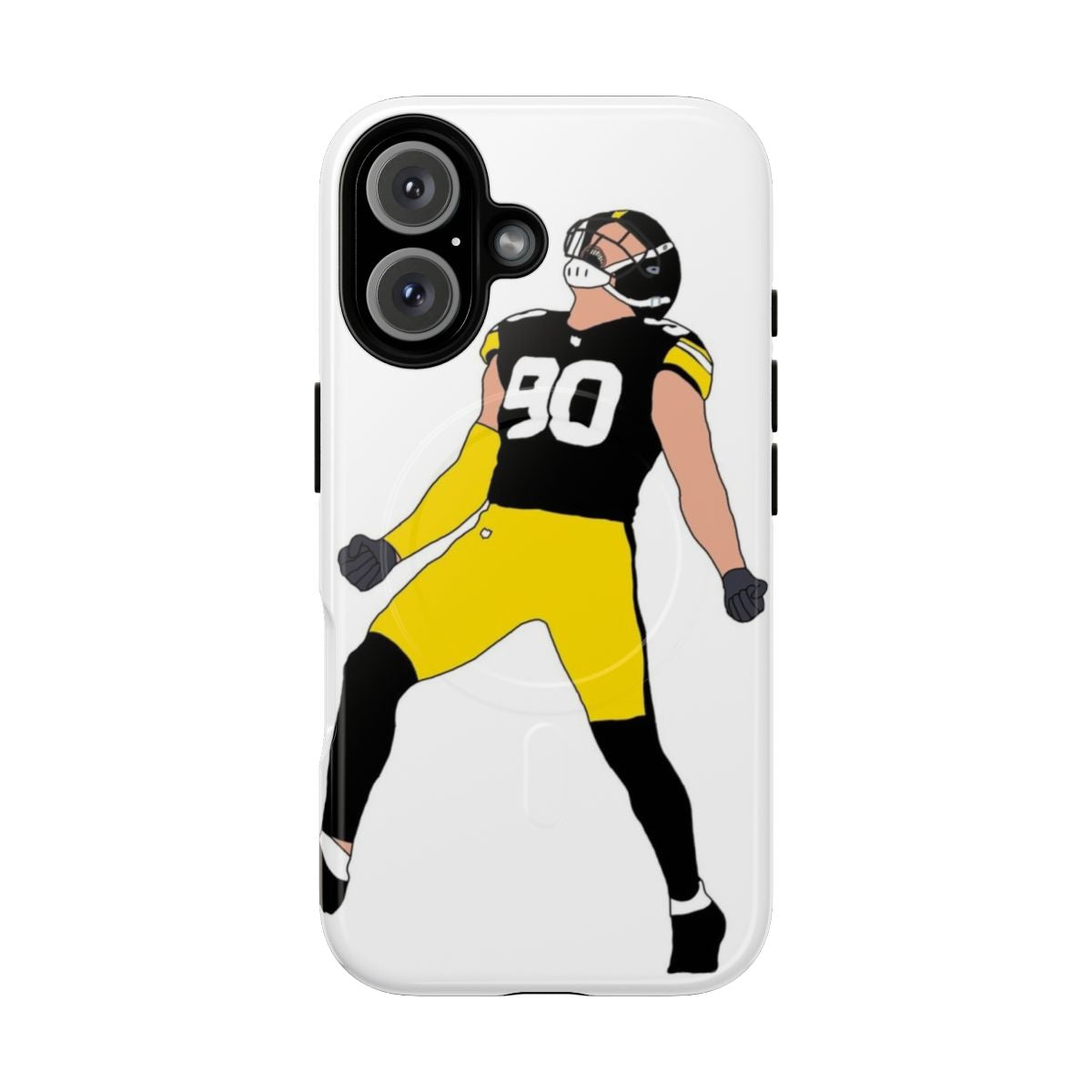 Steelers football phone case featuring TJ Watt