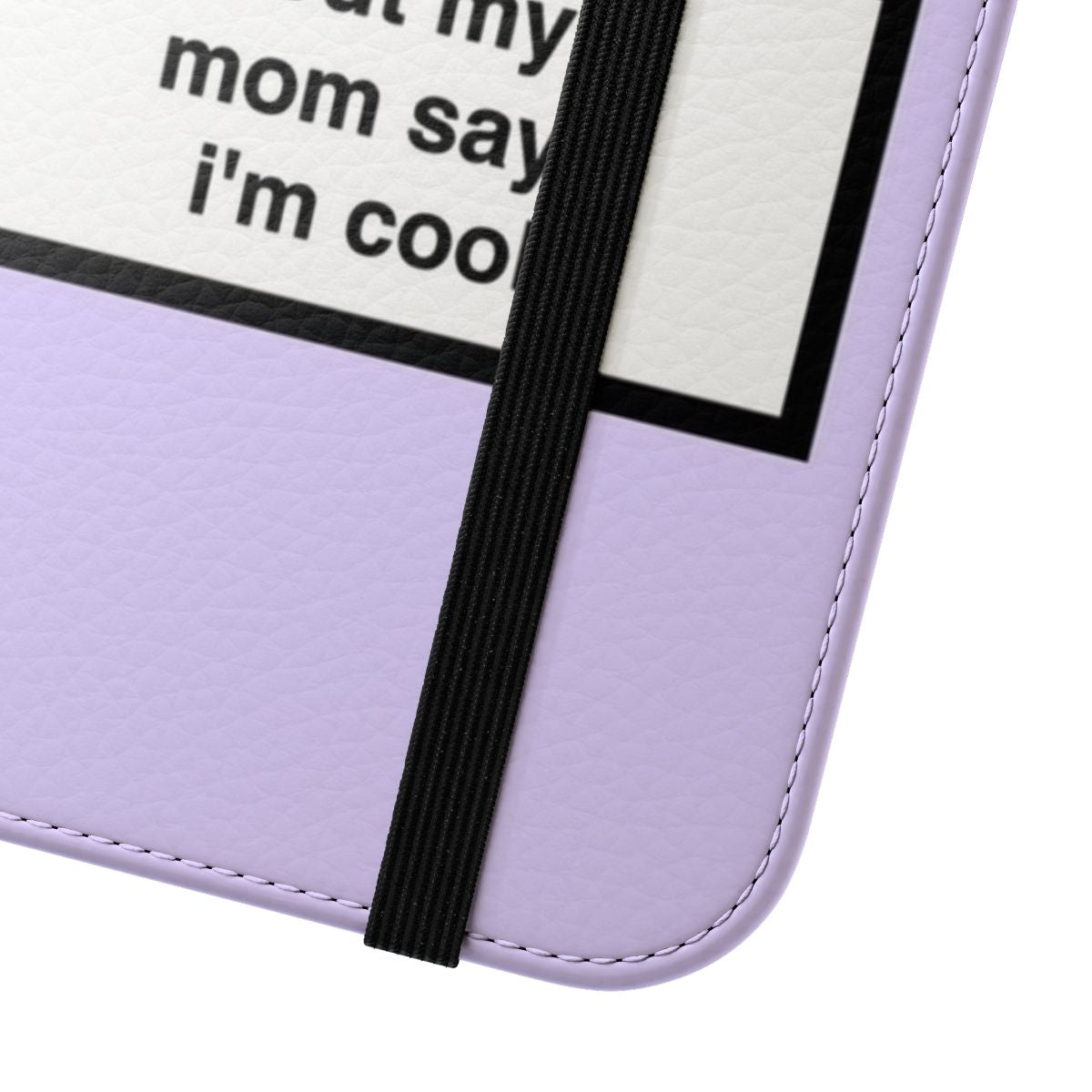 Flip cover phone case with a funny, sarcastic saying for social media lovers - Close Up