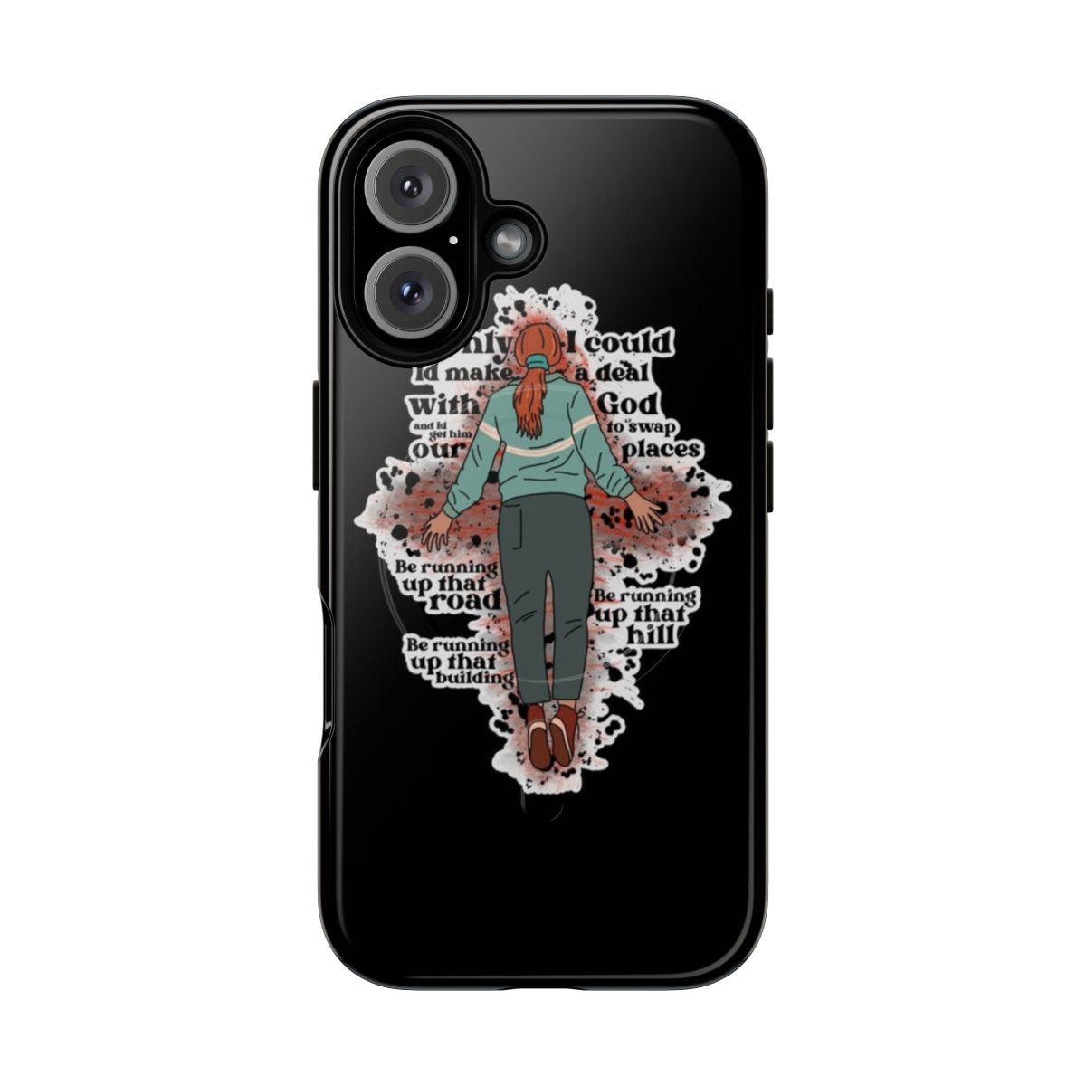 Retro-style magnetic tough phone case with Stranger Things-inspired design featuring Max, Vecna, and the Upside Down