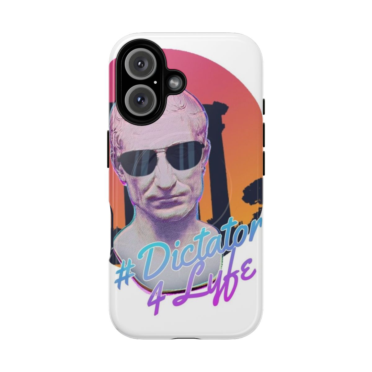 Magnetic tough phone case with Roman emperor and dictator for life design