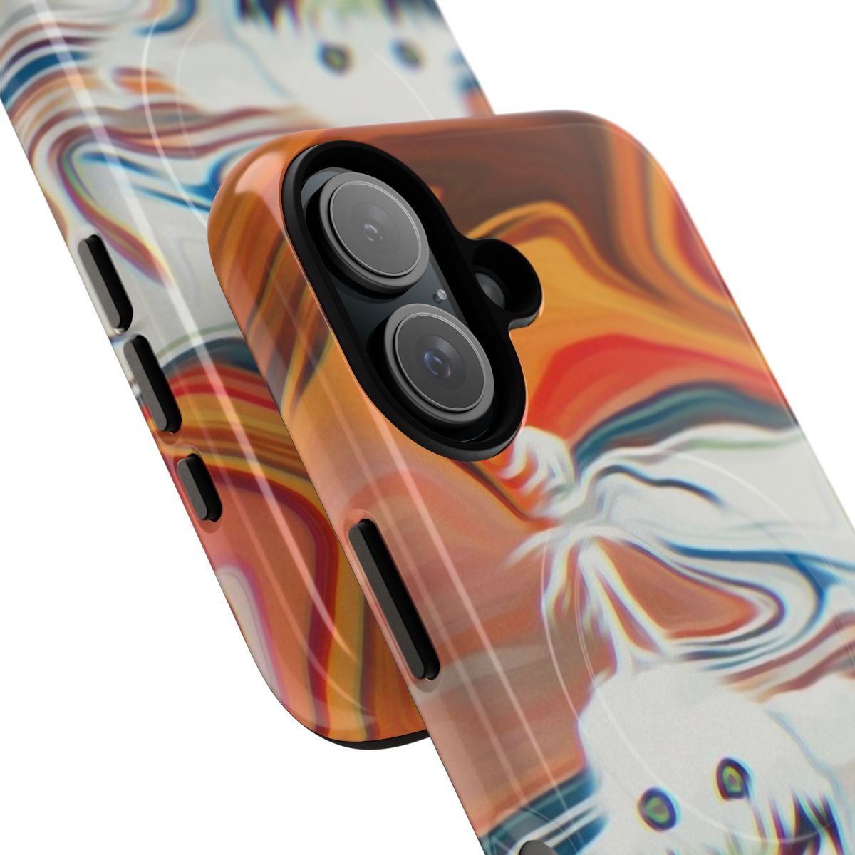 Trippy alternative art phone case featuring Kids See Ghosts album artwork - Detail