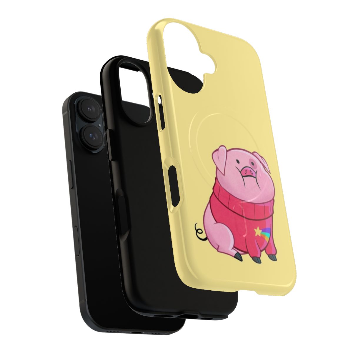 Magnetic tough phone case featuring Waddles from the TV show Gravity Falls - Layers