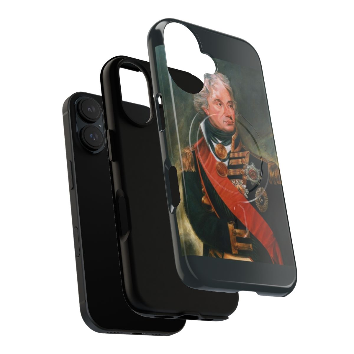 Nautical-themed phone case with an image of HMS Victory and Lord Nelson - Layers