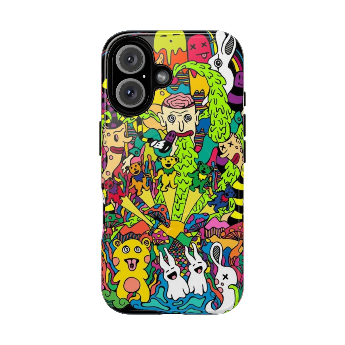 Colorful and trippy psychedelic phone case design