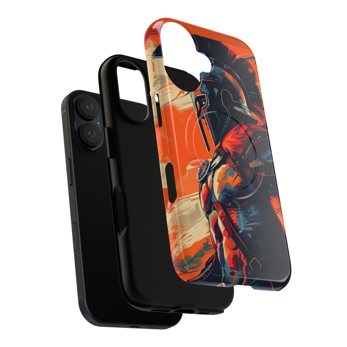 Gladiator-inspired magnetic tough phone case with ancient Rome and warrior design - Layers