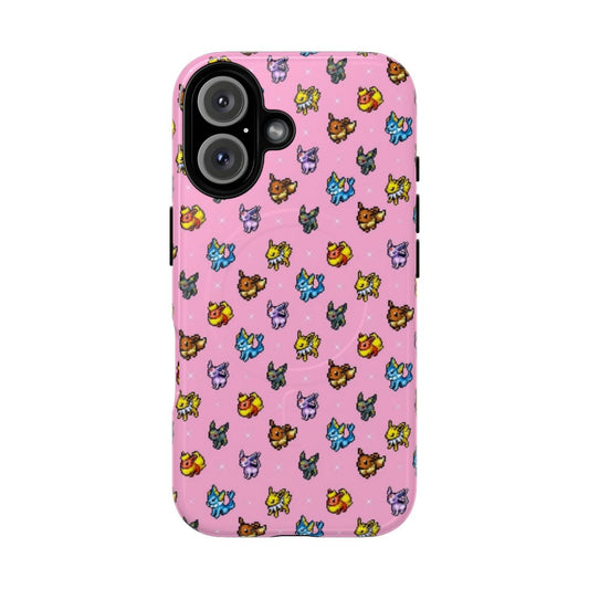 Cute foxes design on a magnetic protective phone case