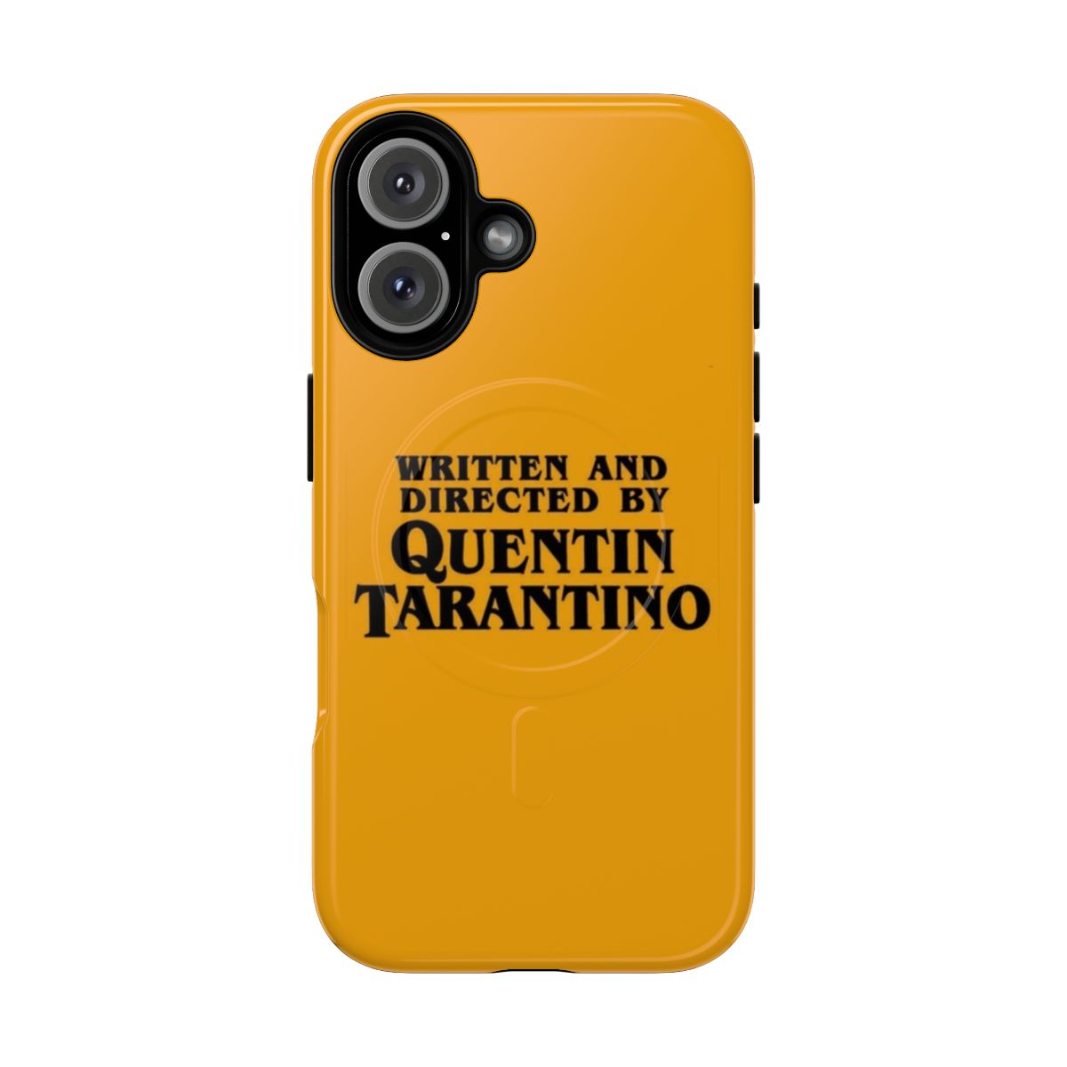 Magnetic tough phone case featuring Tarantino-inspired typography and design