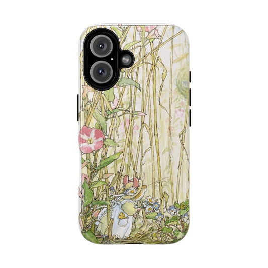 Colorful primrose flowers on a magnetic phone case with a nature-inspired design.