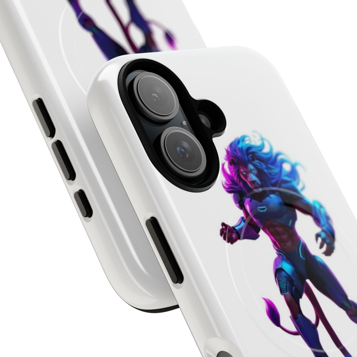 Colorful neon wild animal gaming phone cases with magnetic tough design - Detail