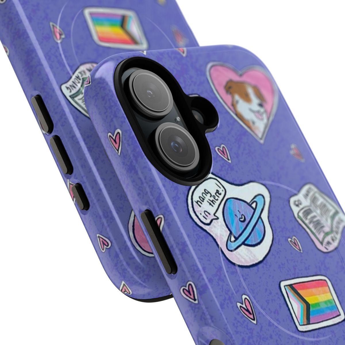 Magnetic tough phone case with Heartstopper characters design - Detail