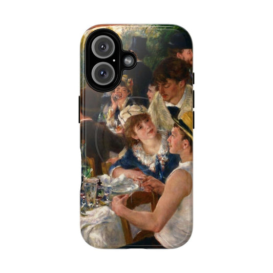 Magnetic tough phone case featuring the famous "Luncheon of the Boating Party" painting by Impressionist artist Pierre-Auguste Renoir.