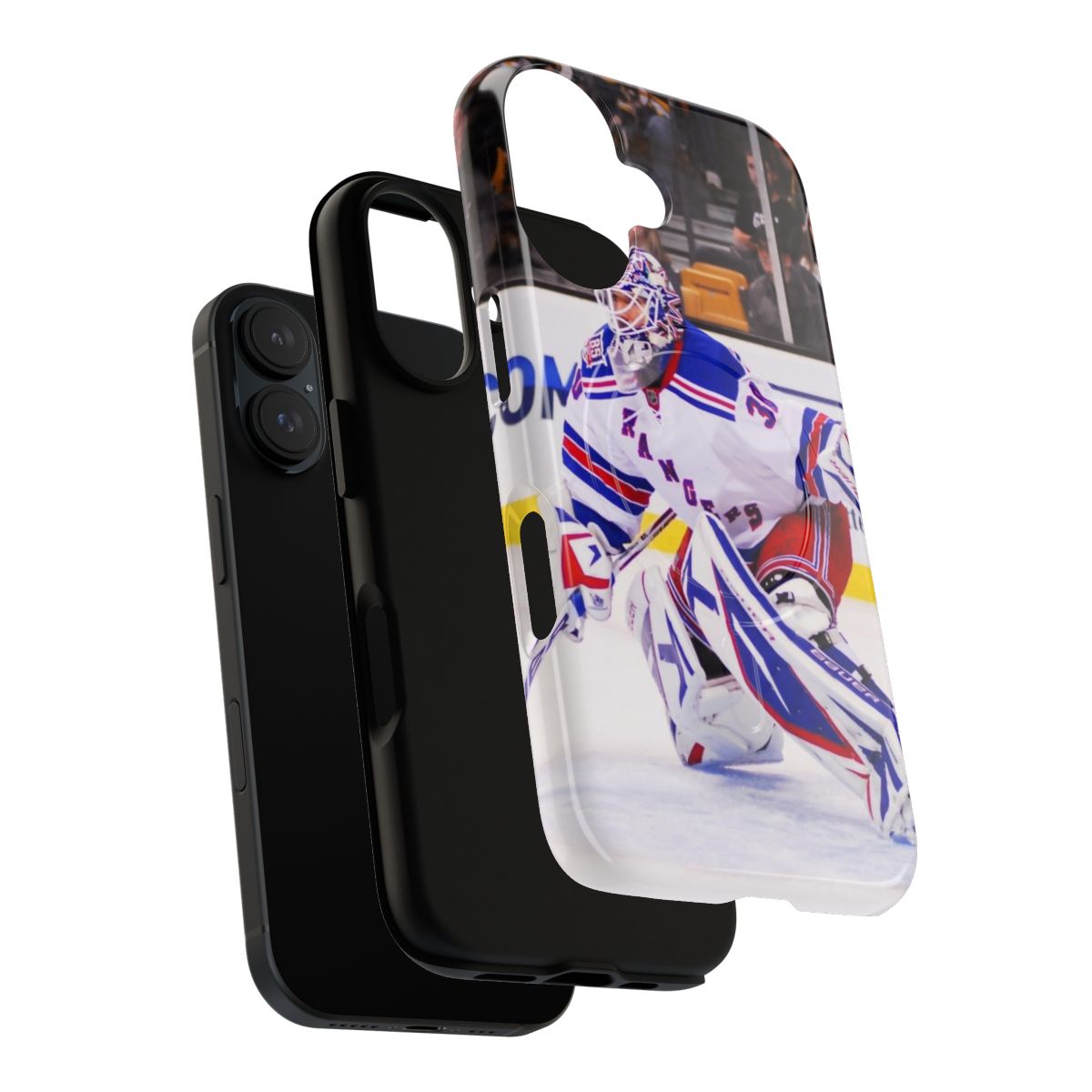 Magnetic phone case featuring Henrik Lundqvist, the iconic goaltender of the New York Rangers - Layers