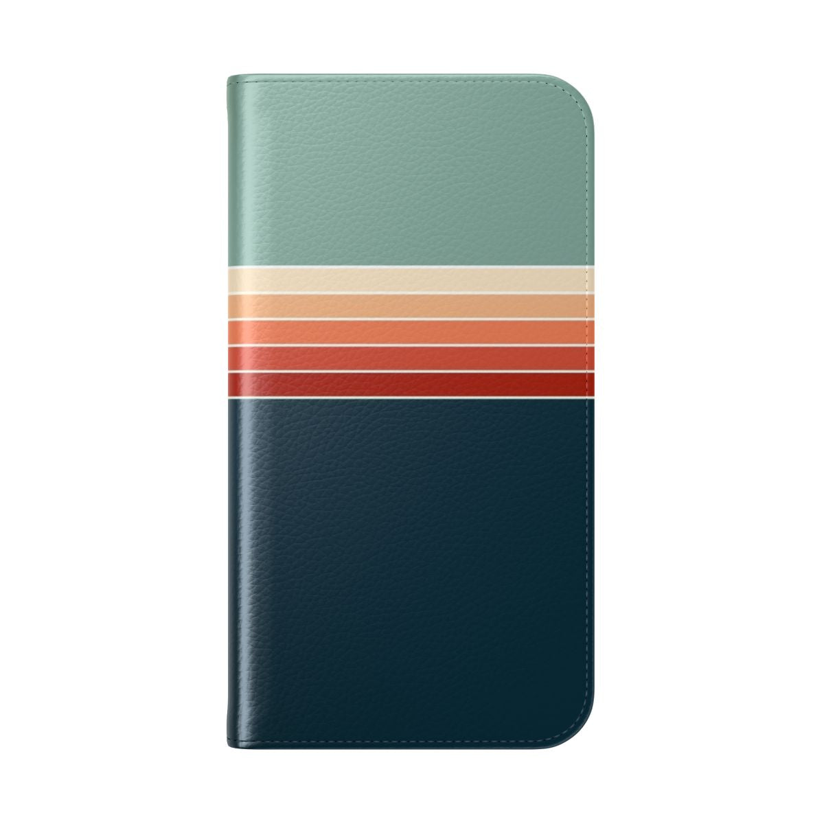 Vintage-inspired striped phone case in retro 70s colors and patterns - Folded Back