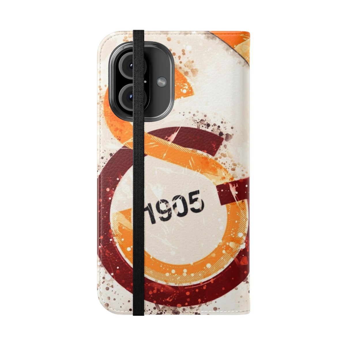 Galatasaray-inspired phone case with team colors and logo - Folded Front