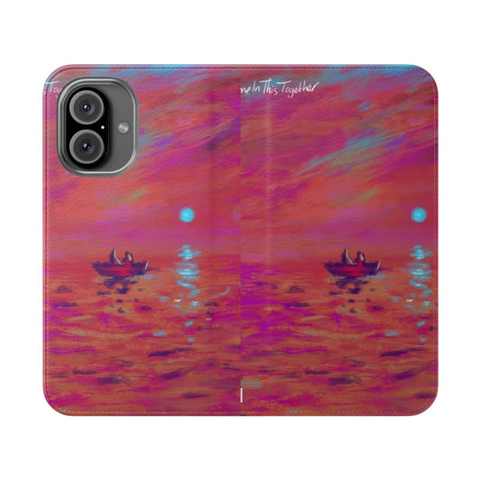 Flip cover phone case featuring a Santan Dave inspired design for music fans