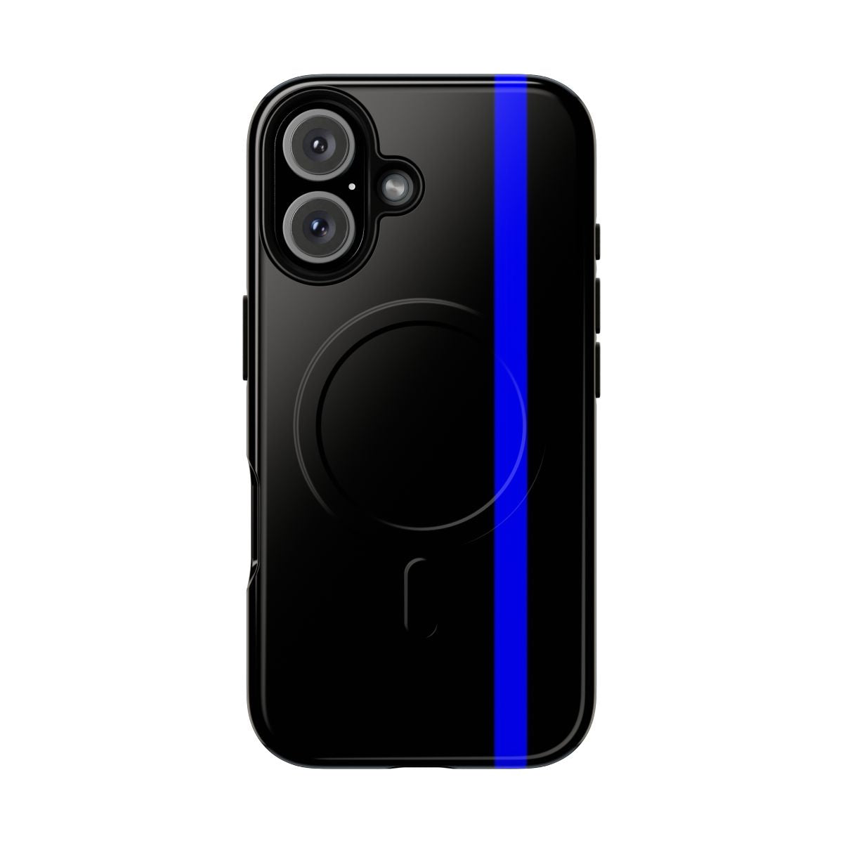 Thin blue line themed magnetic tough phone cases