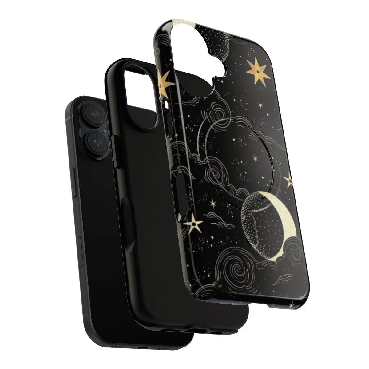 Luminary moon and stars design on a durable and protective phone case - Layers