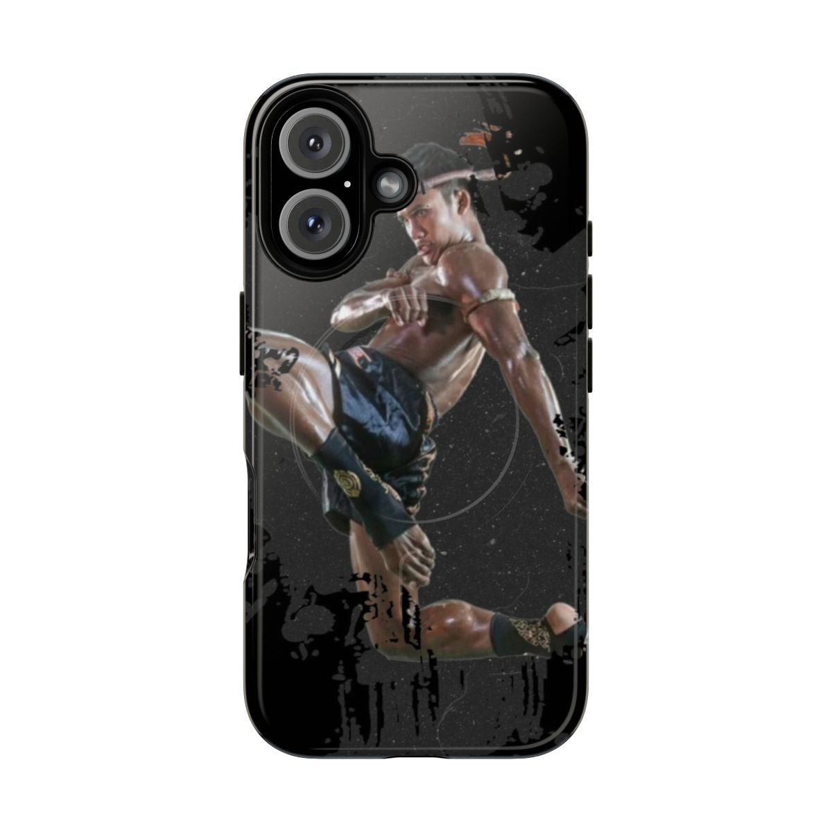 Muay Thai inspired phone case featuring the iconic Thai boxing fighter Buakaw.