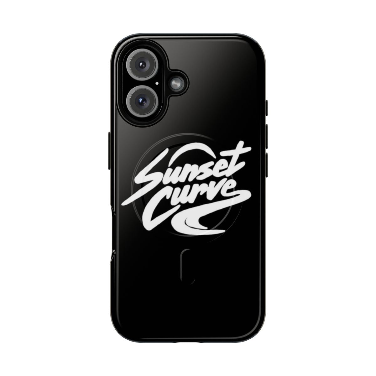 Sunset Curve band logo magnetic tough phone case design inspired by the Netflix series Julie and the Phantoms