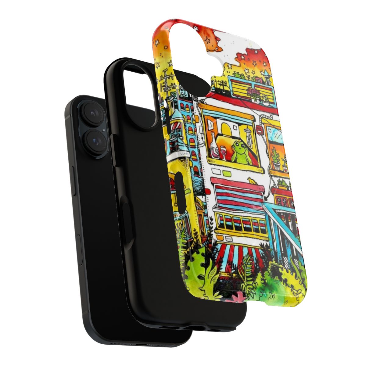 Durable magnetic phone case with tough protection for balcony use - Layers