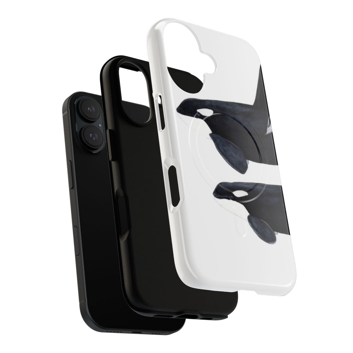 Orca-inspired magnetic tough phone case with wildlife design - Layers