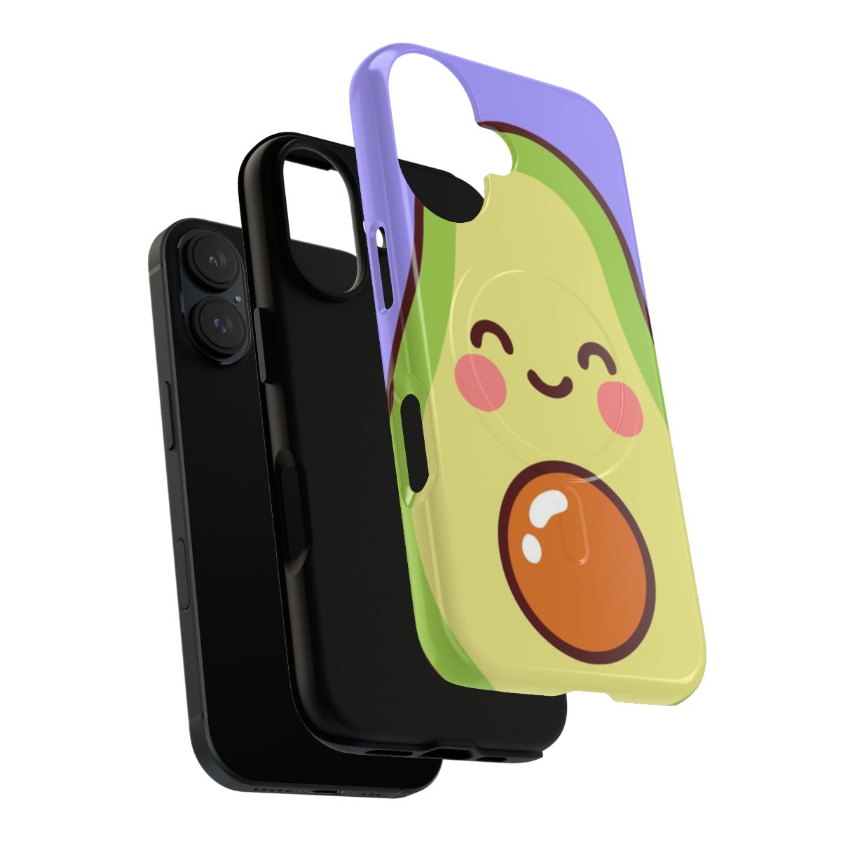 Cute and adorable kawaii avocado design on a magnetic tough phone case - Layers