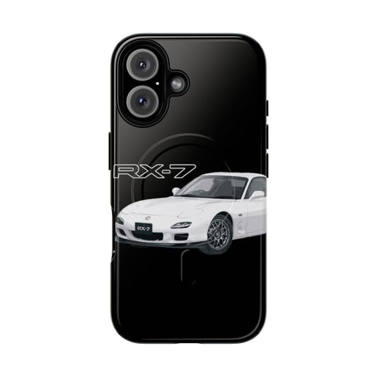 Magnetic tough case with FD3S RX-7 design, inspired by the anime Initial D