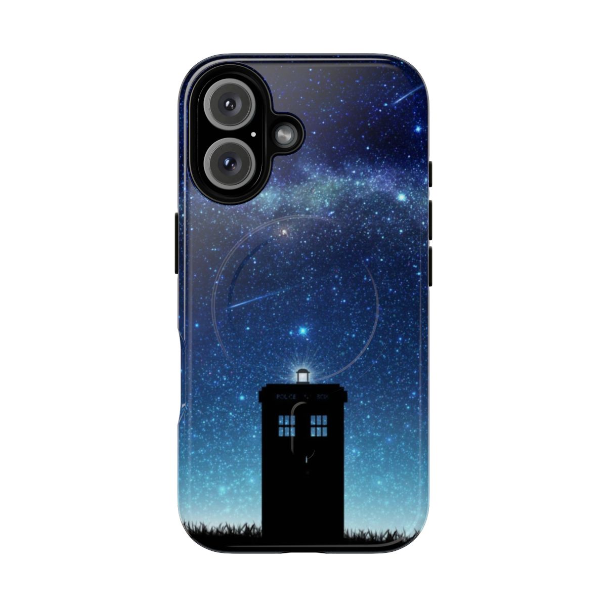 Starry Night-inspired phone case with sci-fi Doctor Who elements