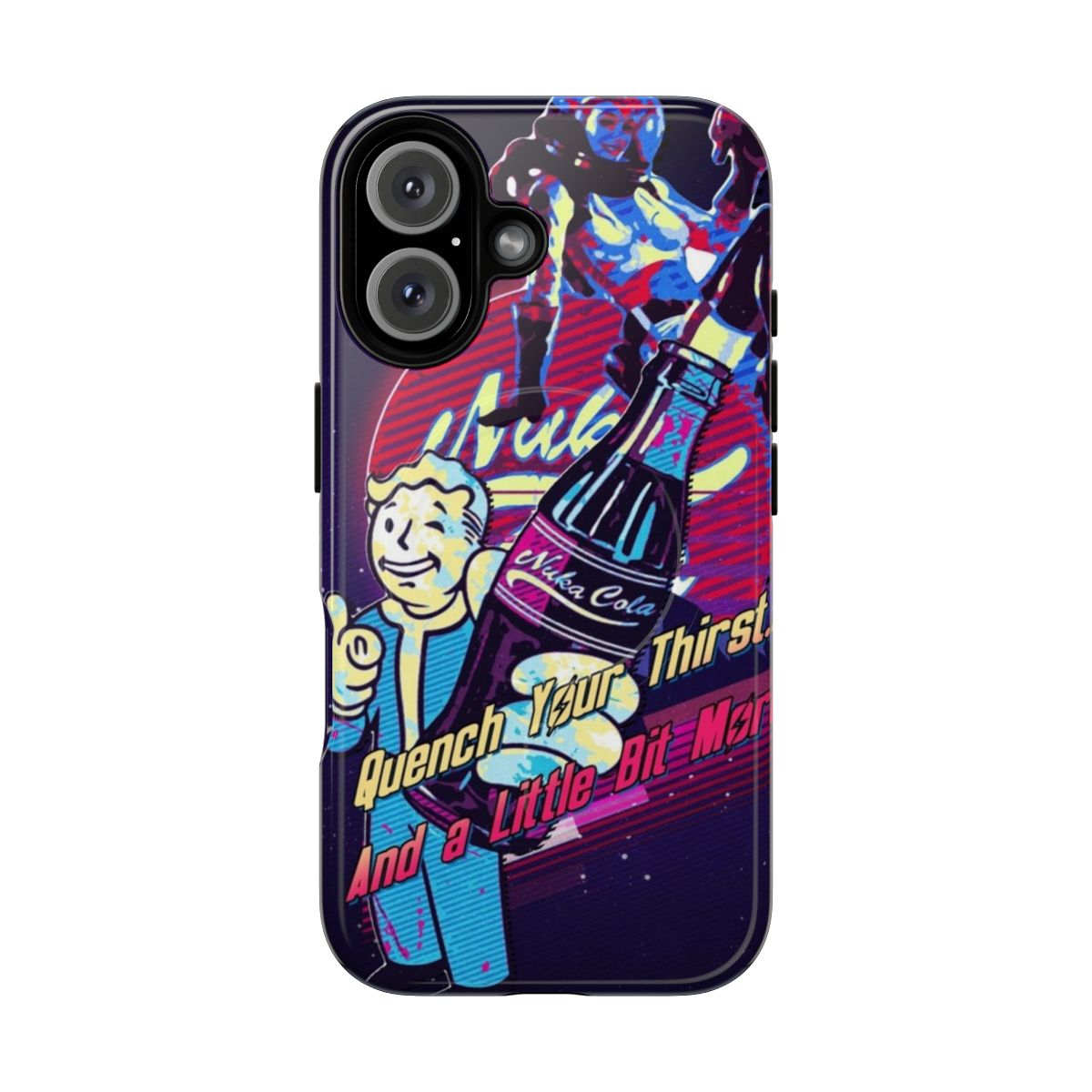 Retro-inspired magnetic tough phone case with Fallout-themed design