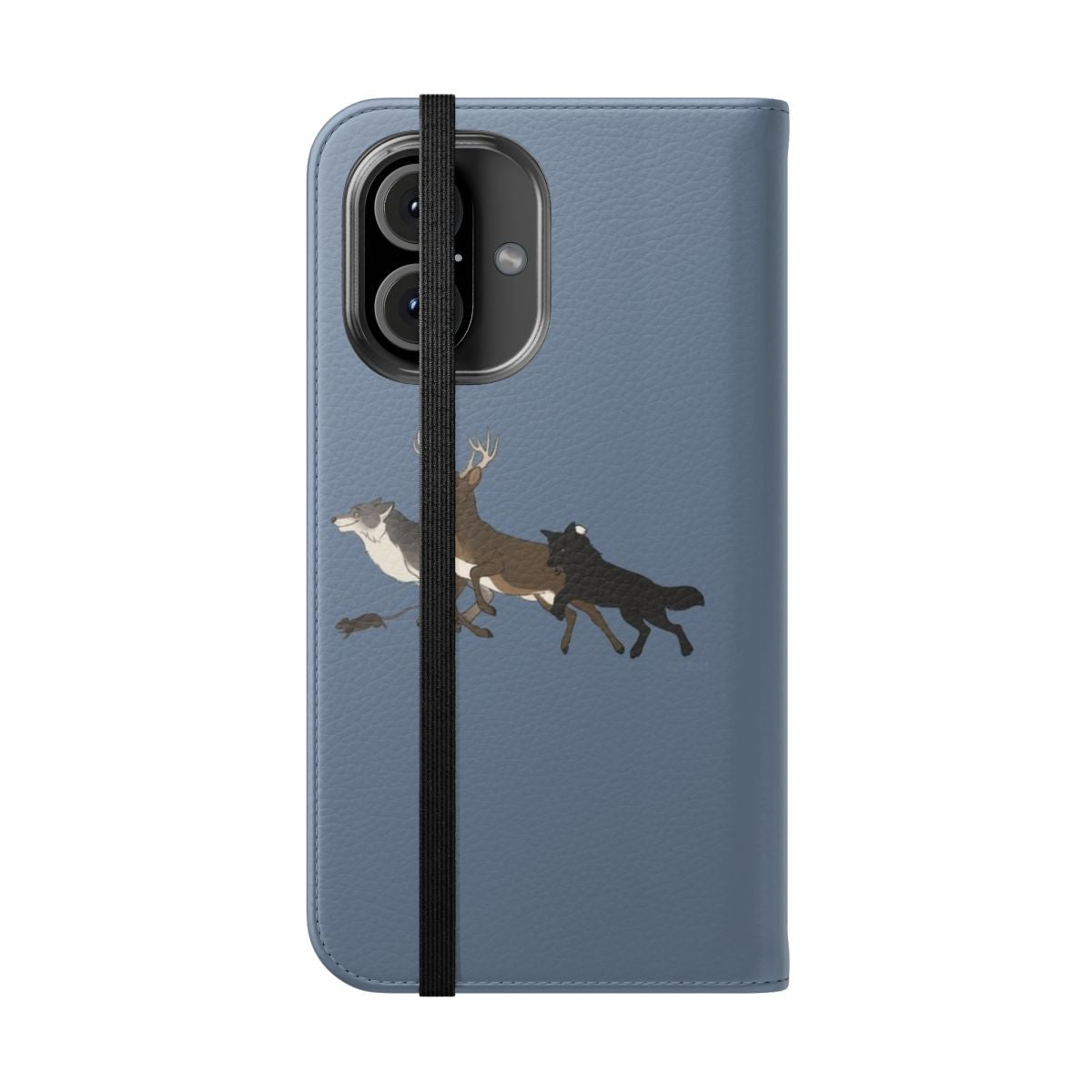 Marauders-inspired flip cover phone case with magical design - Folded Front