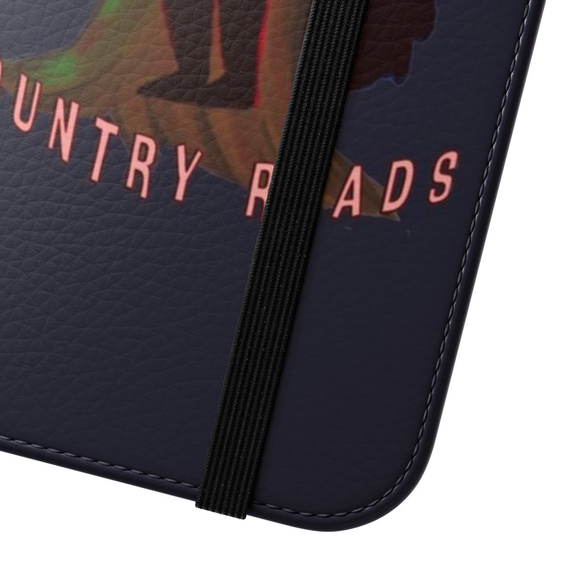 Mothman-Inspired Flip Cover Phone Case with Vintage Country Charm - Close Up