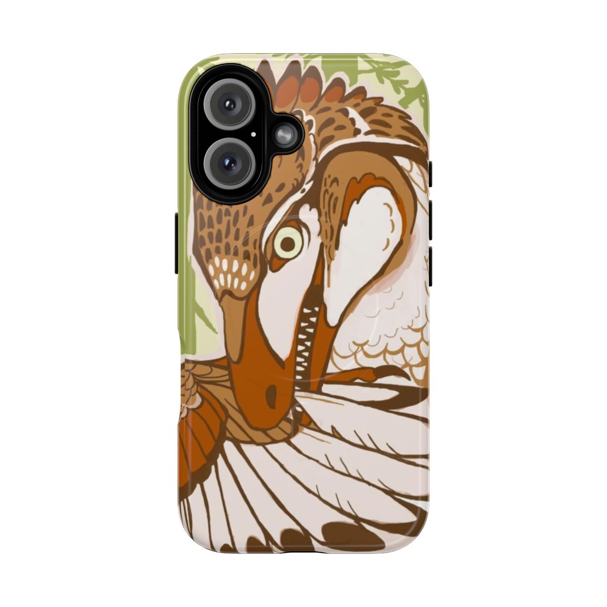 Durable phone case with a dromaeosaur design