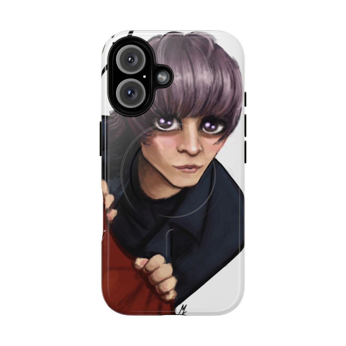 Miya from MUCC inspired magnetic phone case with a timeless visual kei design.