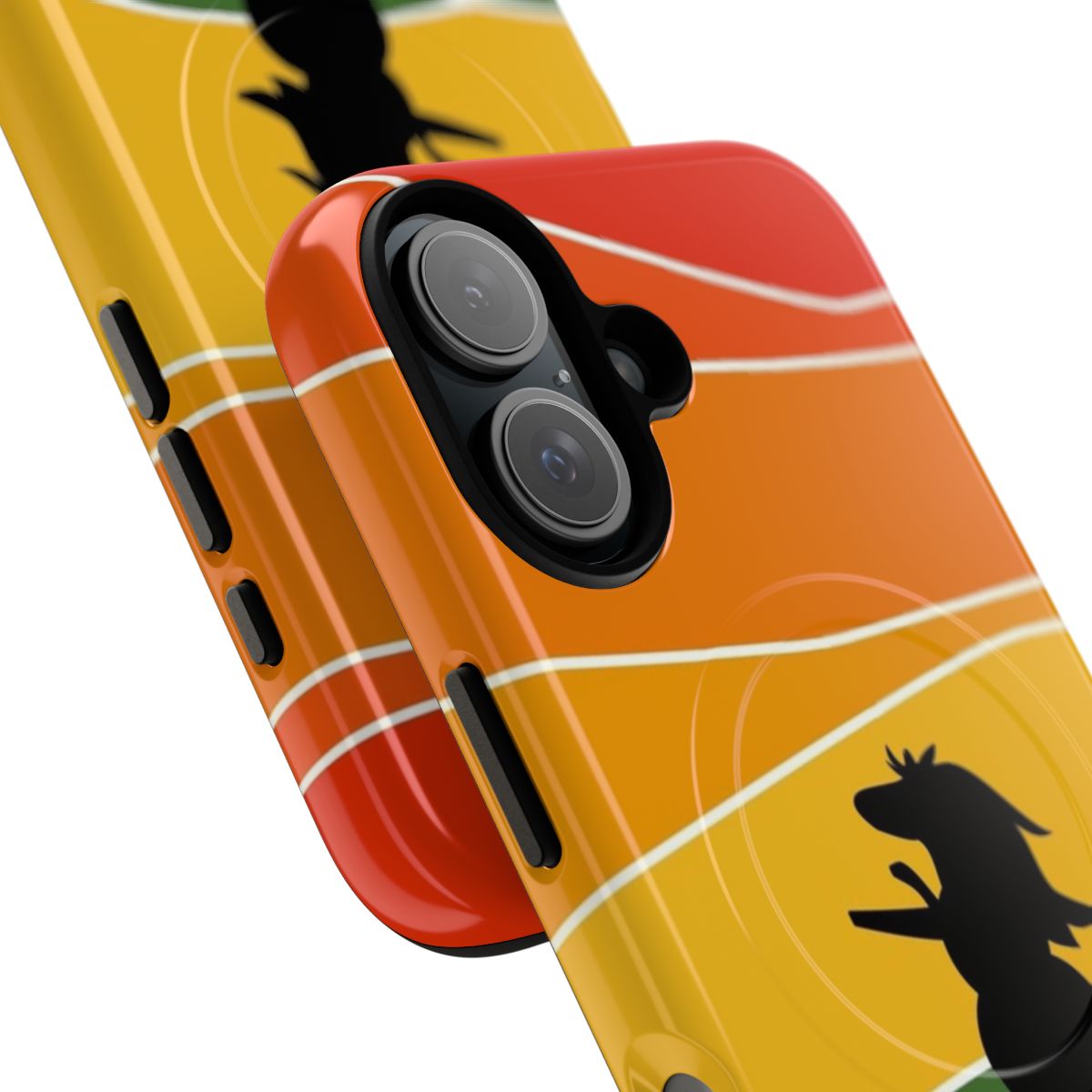 Sunset-themed phone case featuring James Baxter, the horse character from the popular cartoon Adventure Time - Detail