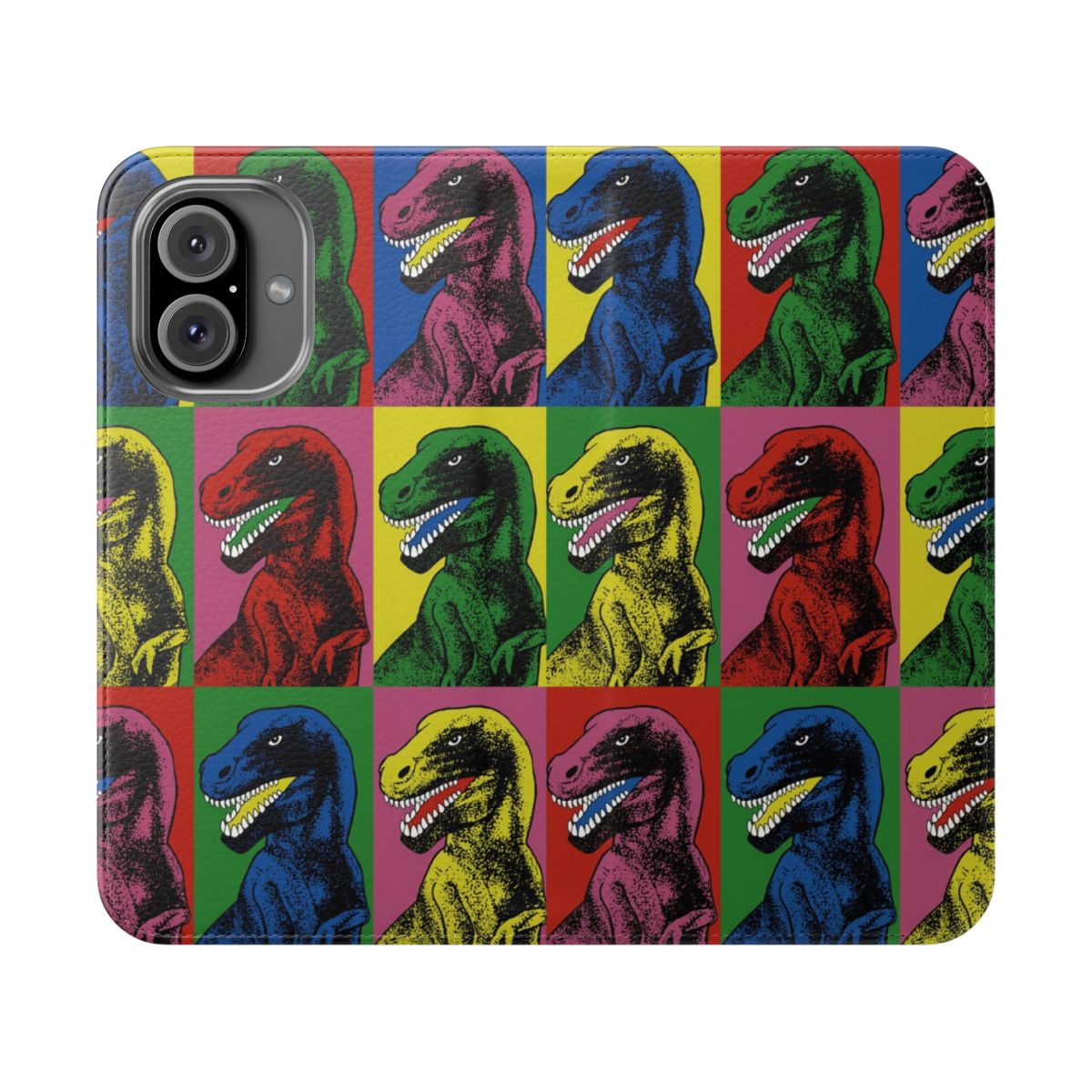 Vibrant dinosaur pop art design phone case for smartphones