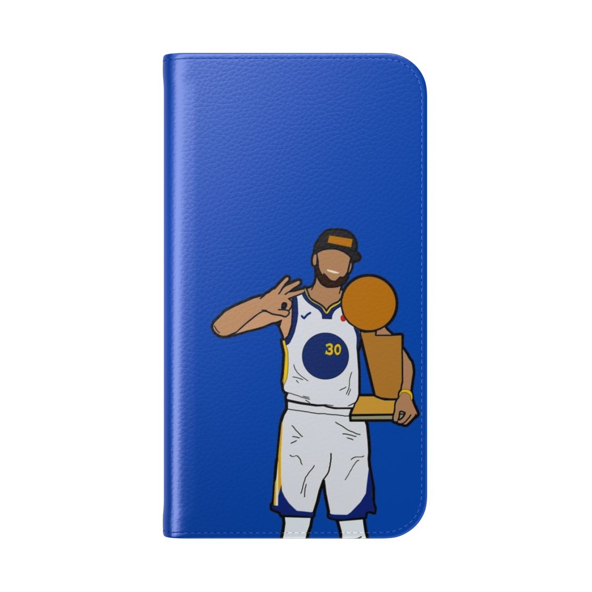 Steph Curry-themed Golden State Warriors flip cover phone case - Folded Back