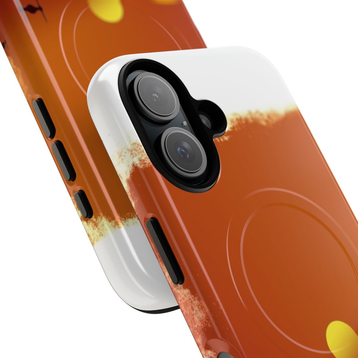 Tatooine-themed magnetic phone case with desert and sunset imagery - Detail