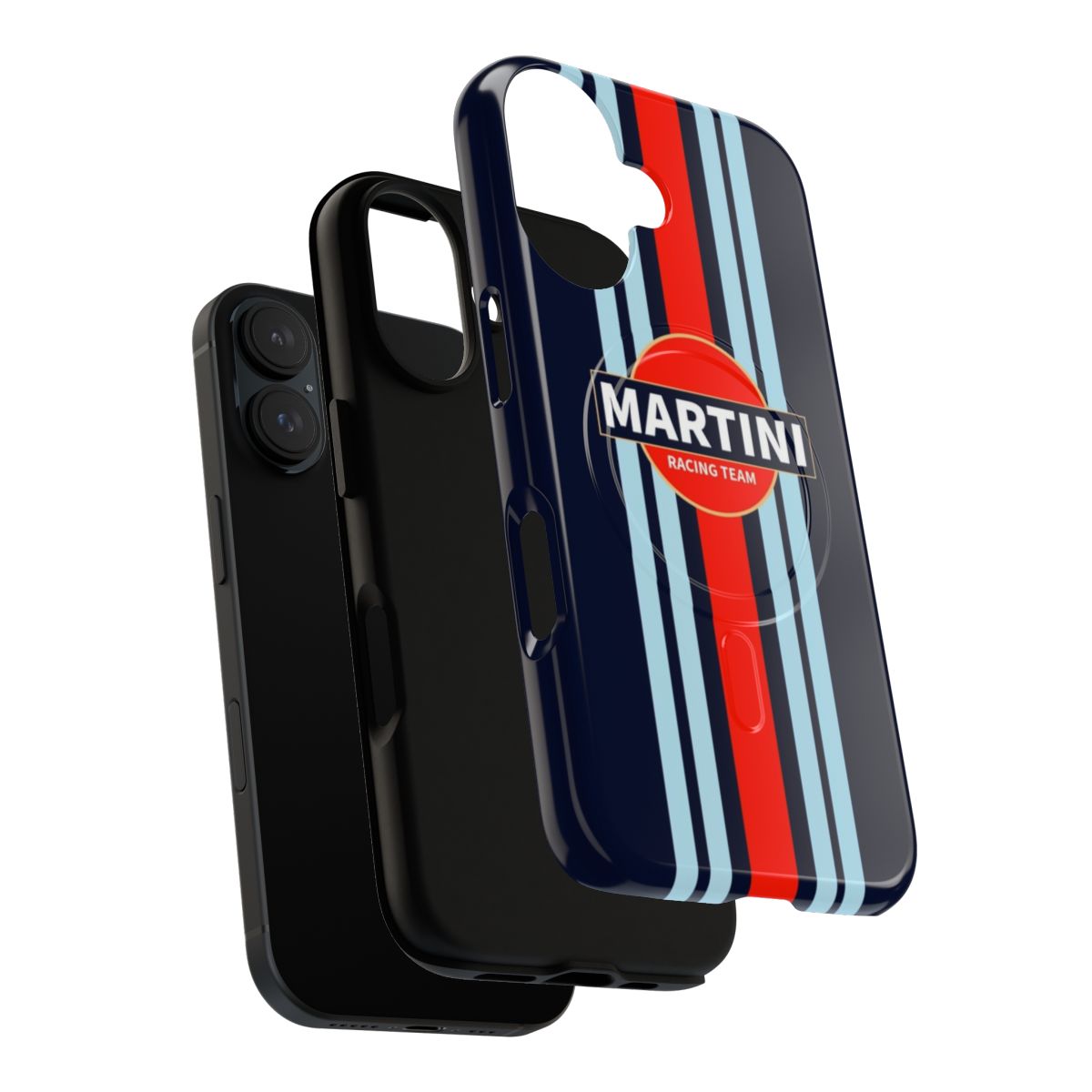 Magnetic phone case with retro racing livery design for motorsports enthusiasts - Layers