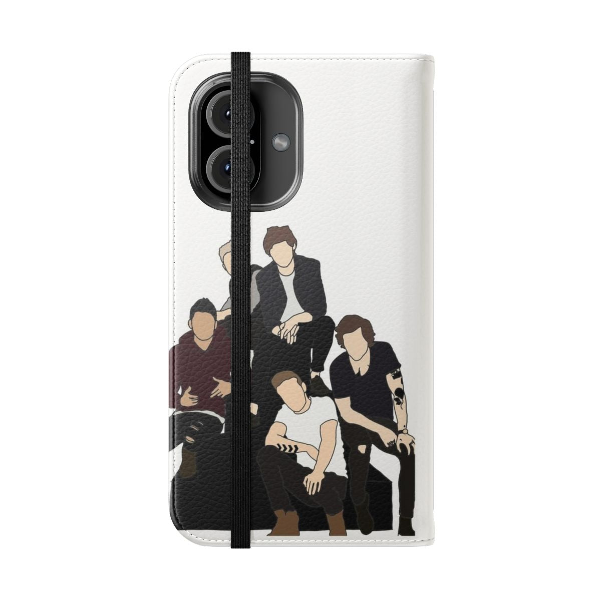 One Direction Inspired Flip Cover Phone Case - Folded Front