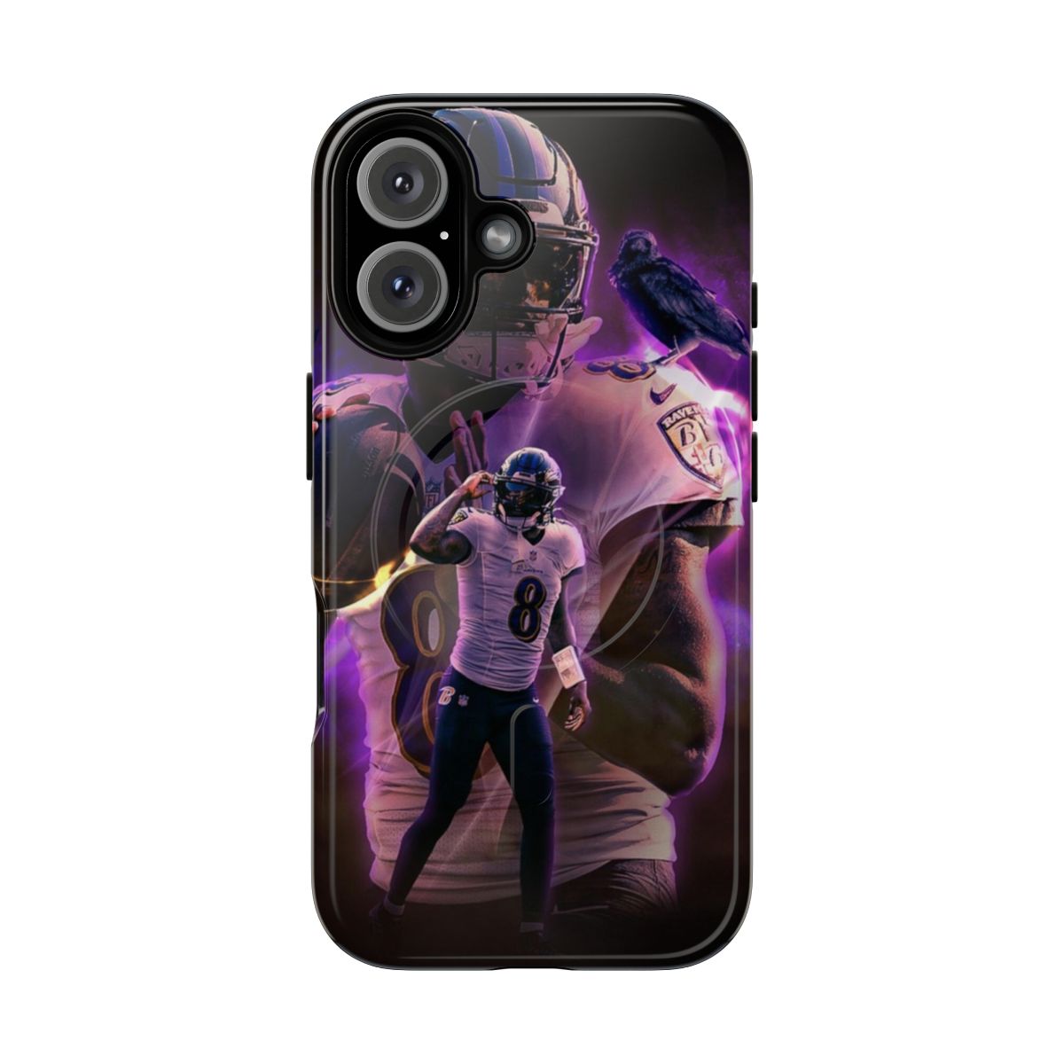 Lamar Jackson inspired magnetic tough phone case