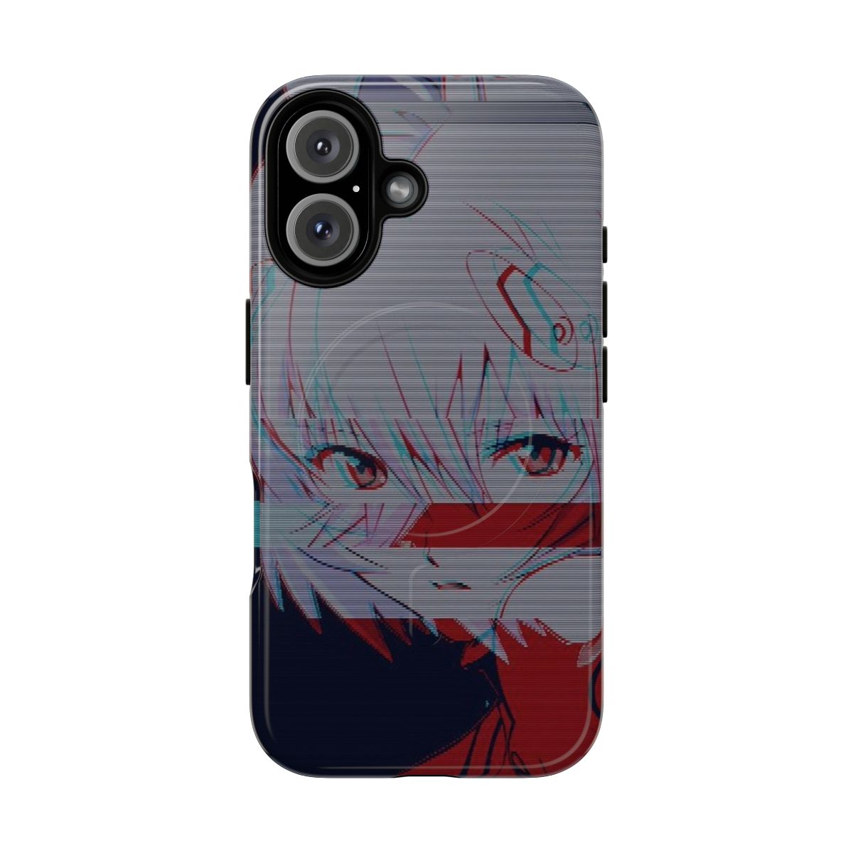 Neon Genesis Evangelion-inspired magnetic phone case with a sleek and vibrant aesthetic design