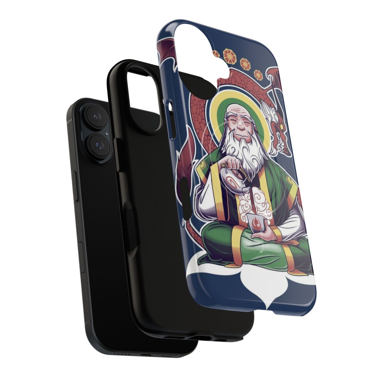 Magnetic tough phone case with a design inspired by the Jasmine Dragon from Avatar: The Last Airbender and Avatar: The Legend of Korra - Layers