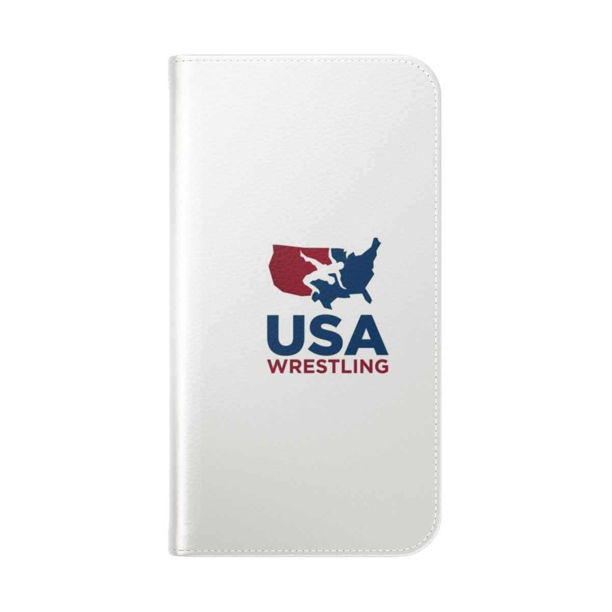 USA Wrestling logo printed on a sleek flip cover phone case - Folded Back