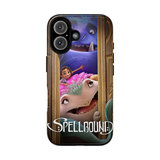 Spellbound-inspired magnetic tough phone case featuring characters from the Netflix series